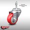 Service Caster 3 Inch SS Red Polyurethane Wheel Swivel 3/8 Inch Threaded Stem Caster SCC SCC-SSTS20S314-PPUB-RED-381615 - alternate 1